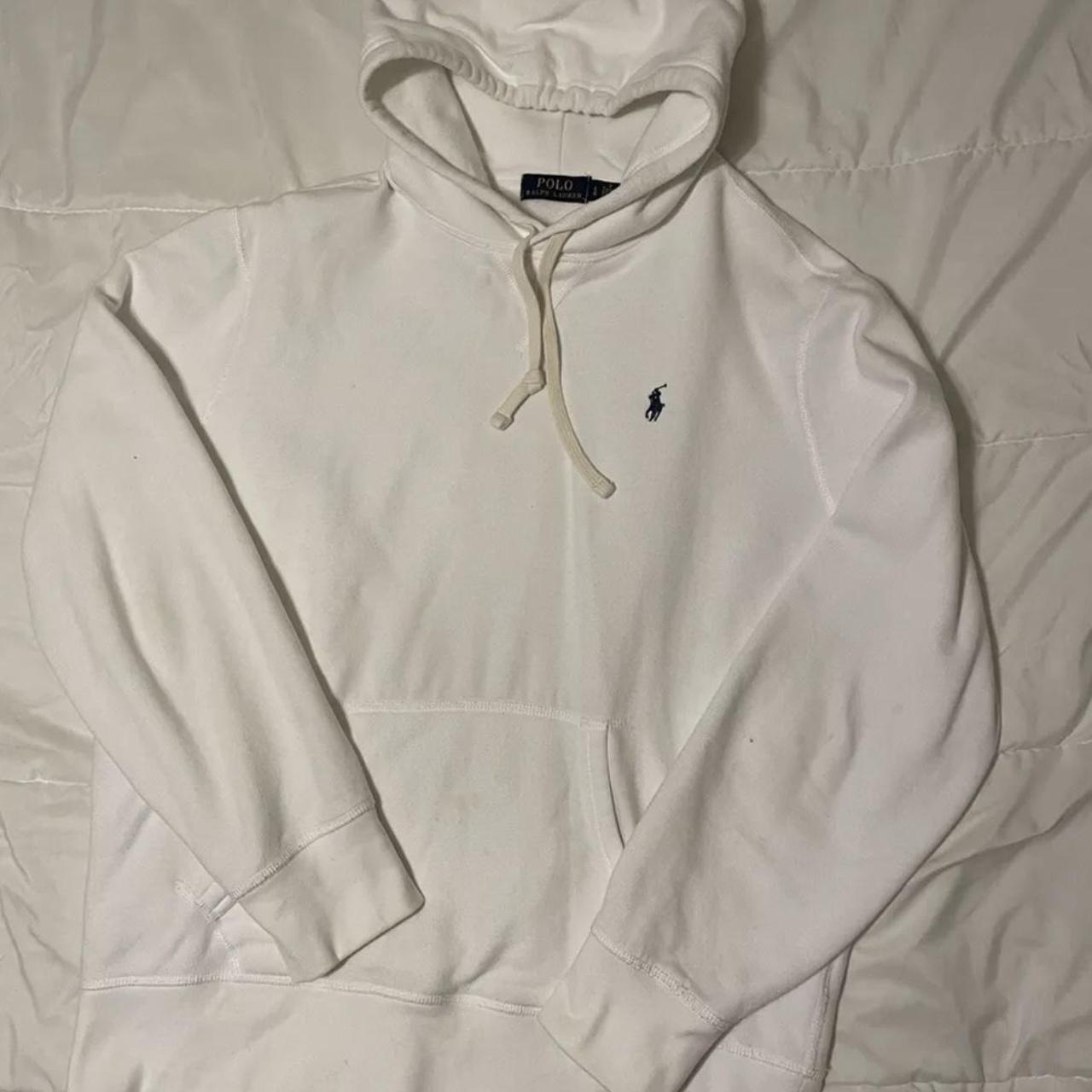 Polo Ralph Lauren White Hoodie Size Large Depop 7034