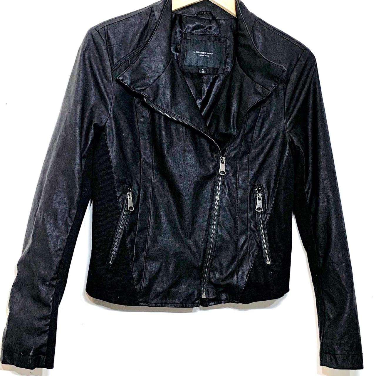 Marc new york clearance leather moto jacket women's