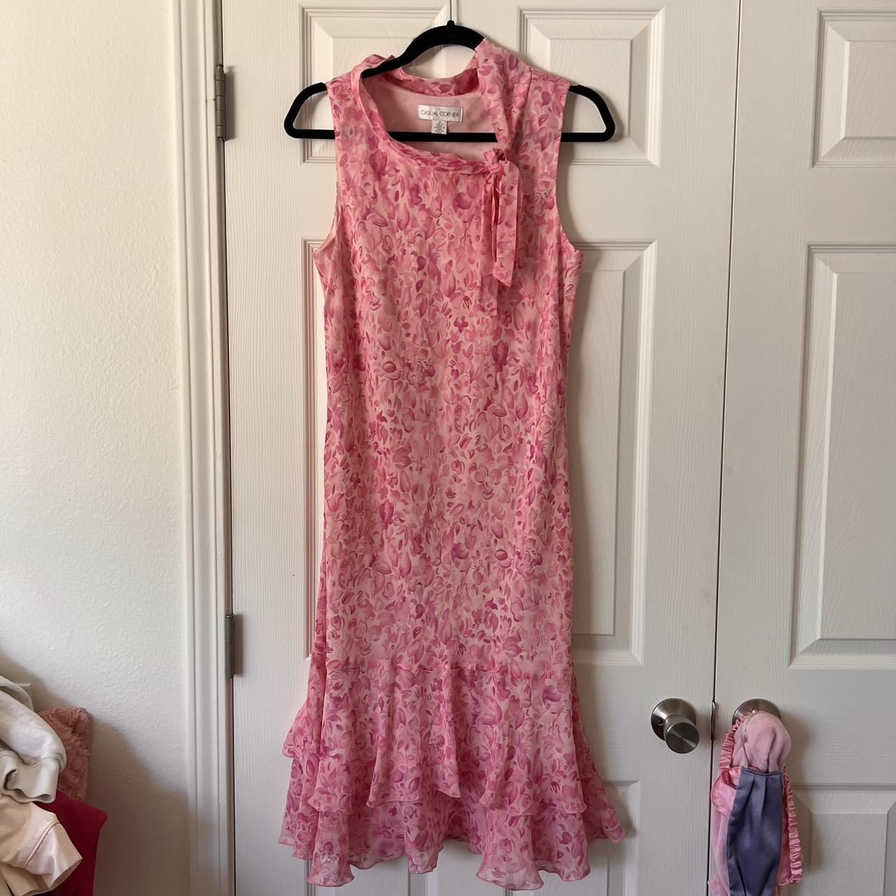 Casual Corner Women S Pink Dress Depop