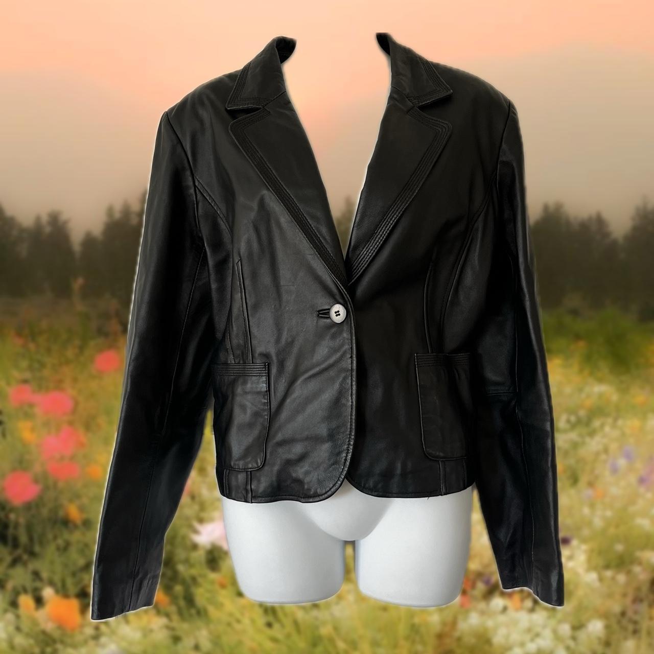 Vintage Alfani leather jacket popular