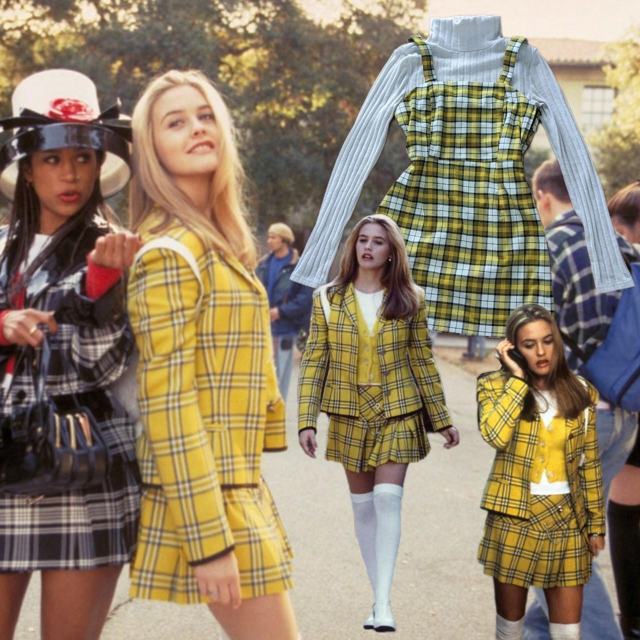 H&m yellow plaid dress hotsell