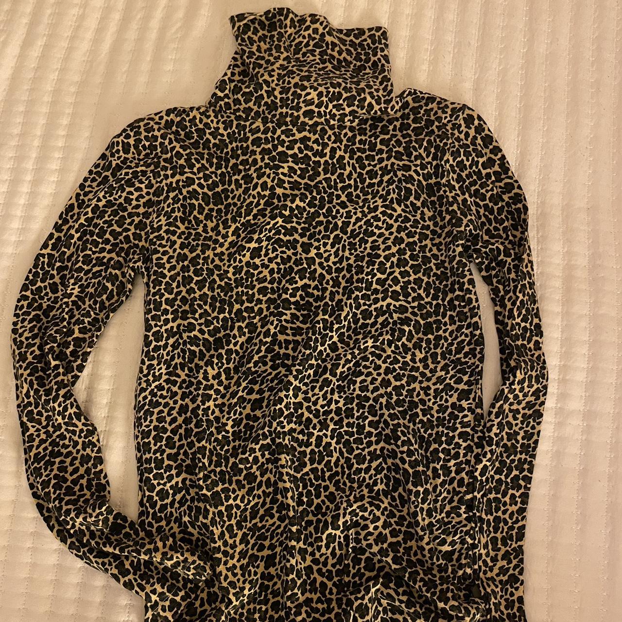 J crew leopard outlet turtleneck