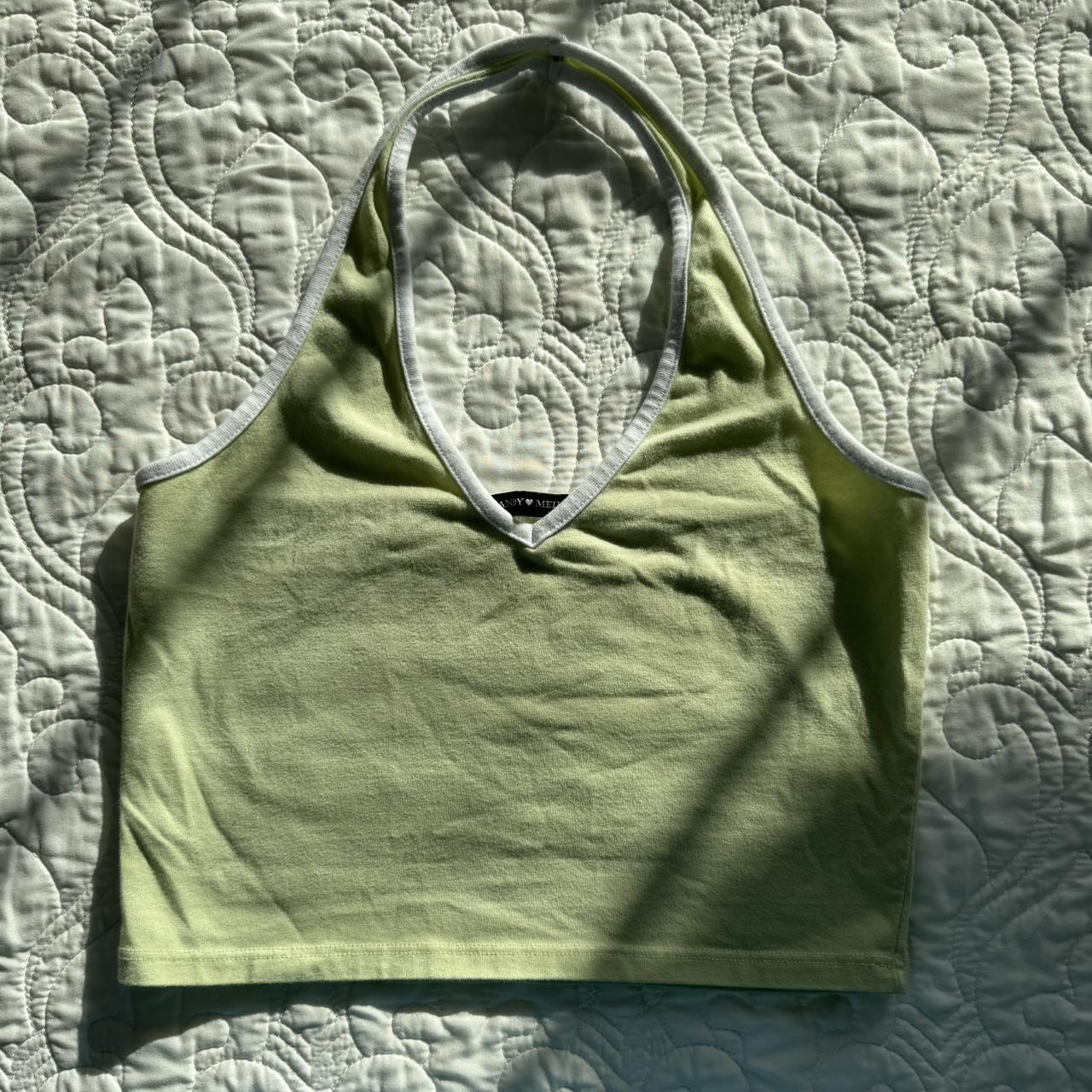 Brandy Melville, one size, green halter top