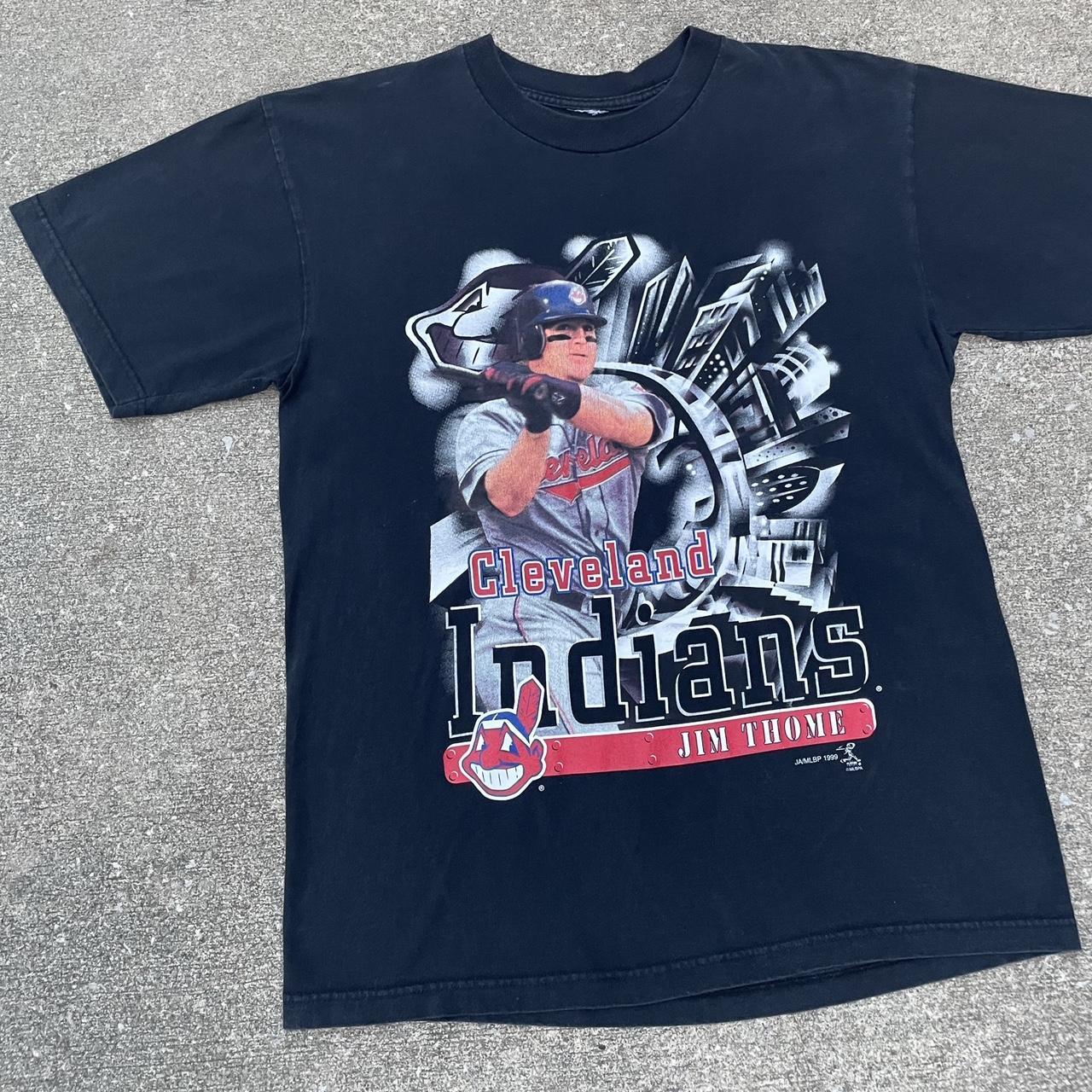 Vintage Cleveland Indians 1999 Jim Thome Shirt Size Medium