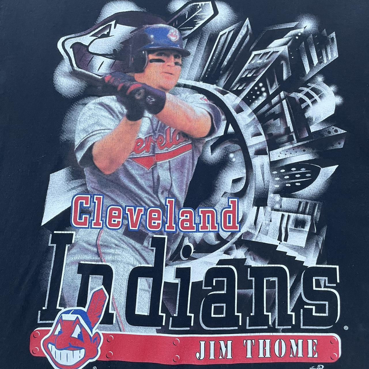 Vintage Cleveland Indians Jim Thome T-Shirt Size XL 1999 90s MLB