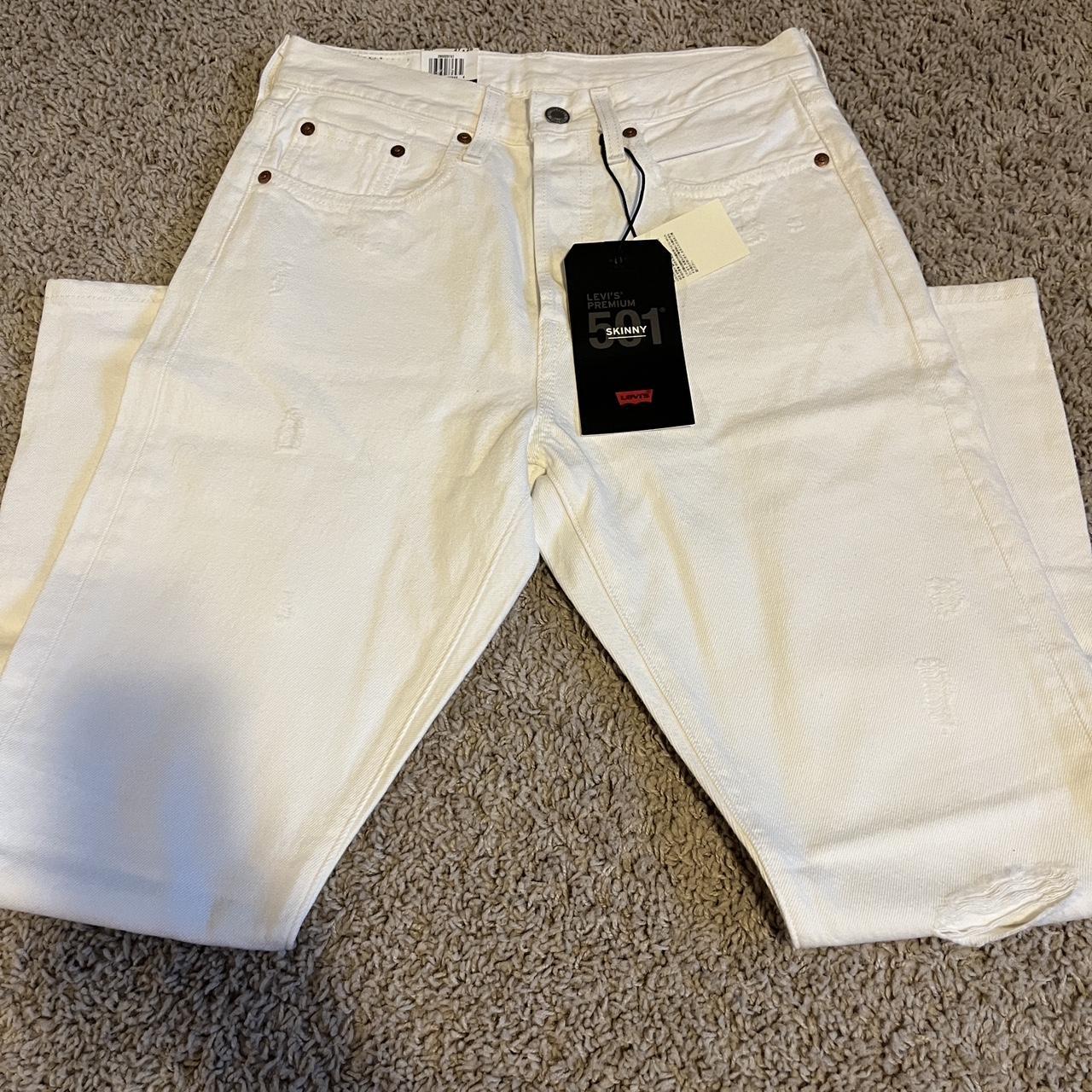 LEVI'S Womens White Jeans Size: 28 