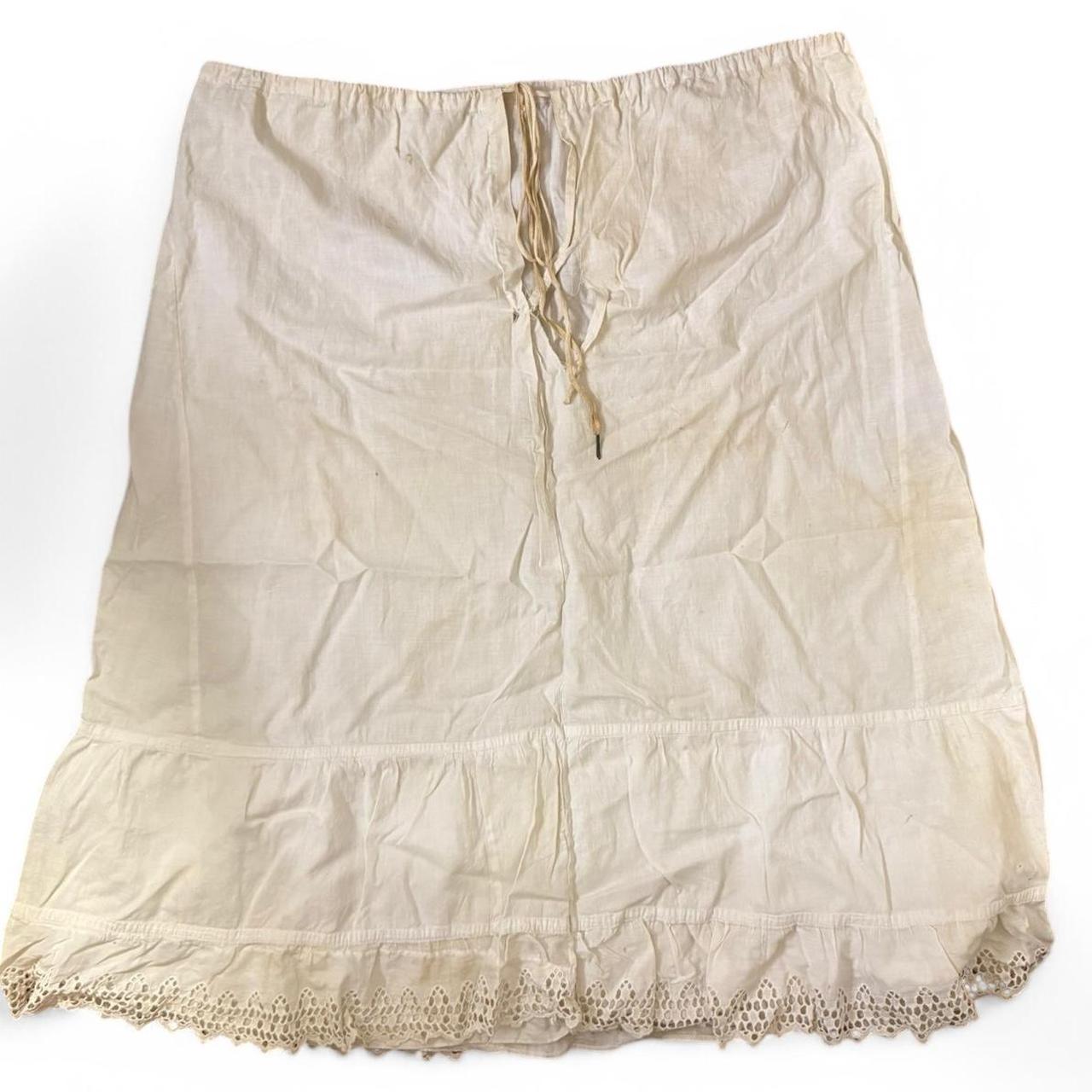 Vintage Women's Skirt - White/Cream - XL – Cream … - image 2