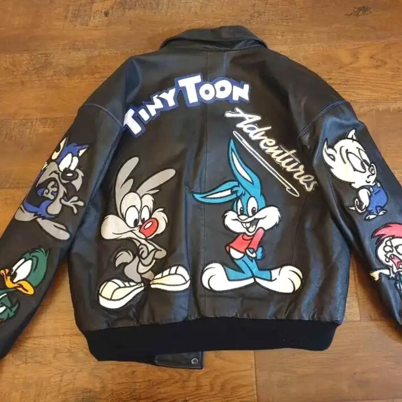 Rare Vintage 90’s MONTANA TOONS Leather Jacket Tiny...