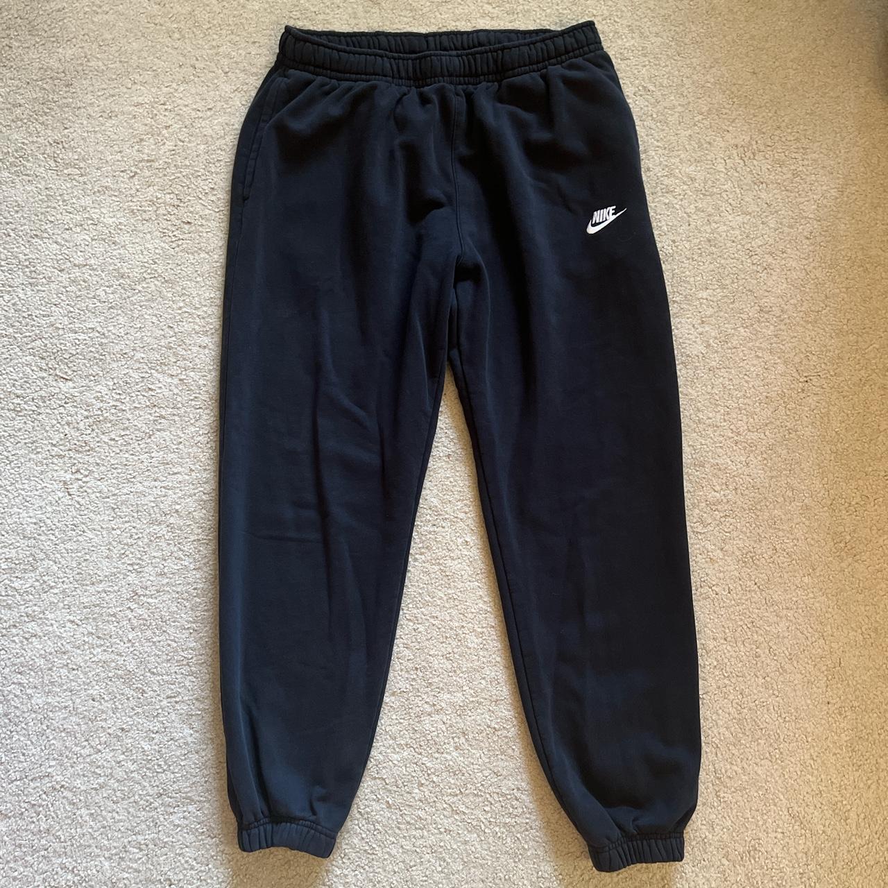 XL Black Nike sweatpants (cuffed bottoms), never... - Depop