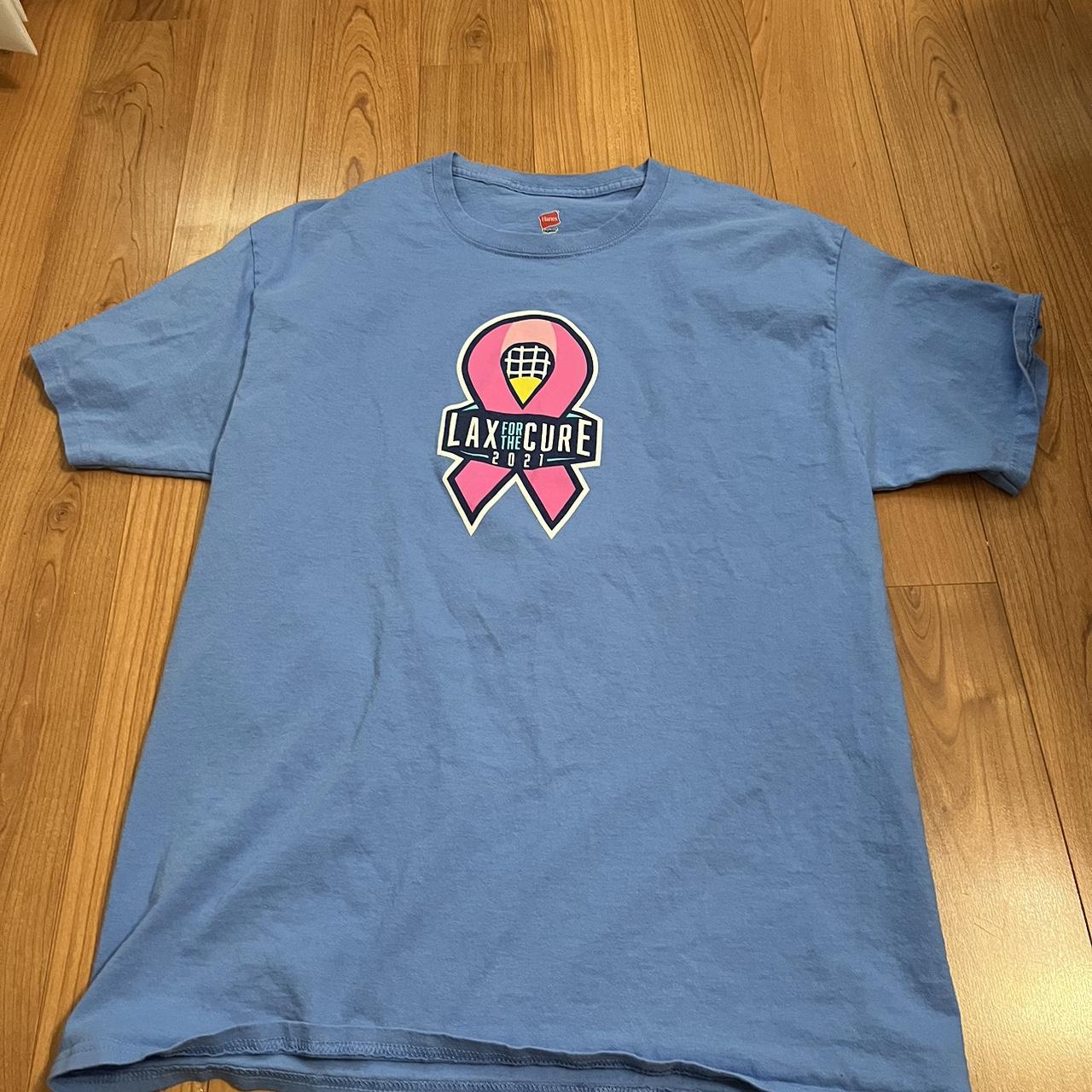 Blue lax for the cure tshirt Cotton material,... Depop