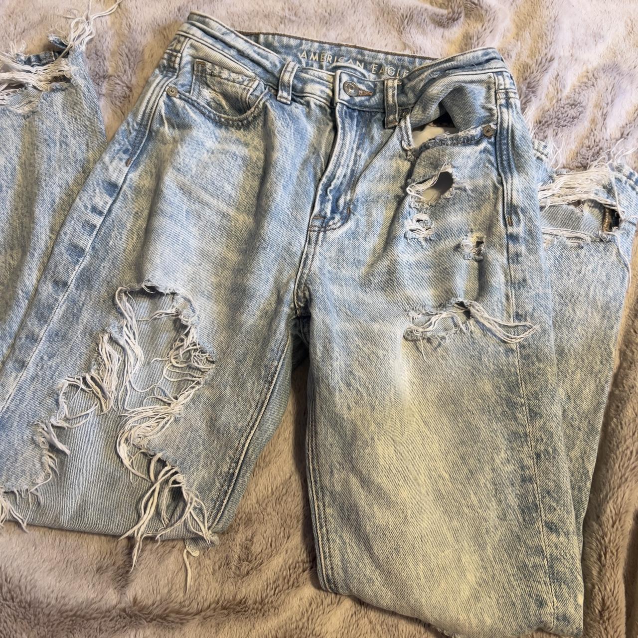 American Eagle high rise / high waisted mom jeans... - Depop