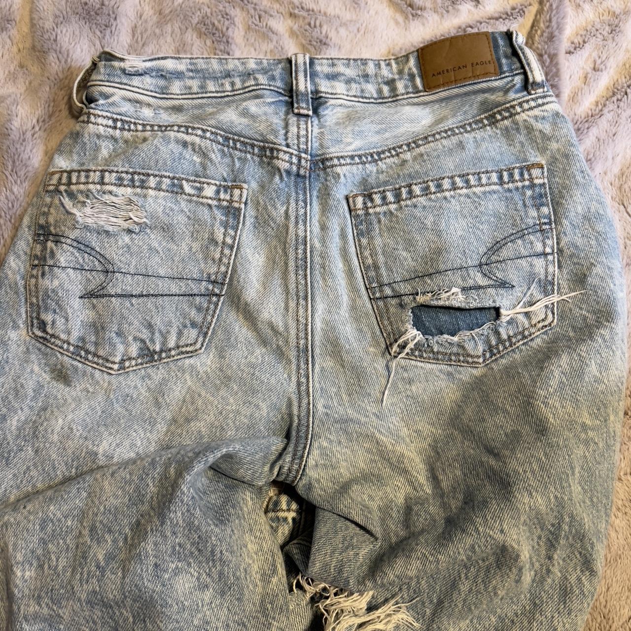 American Eagle high rise / high waisted mom jeans... - Depop