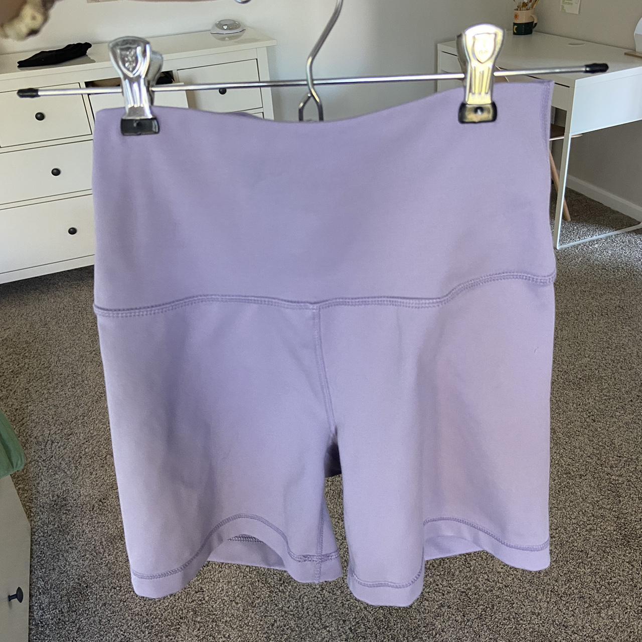 purple biker shorts - Depop