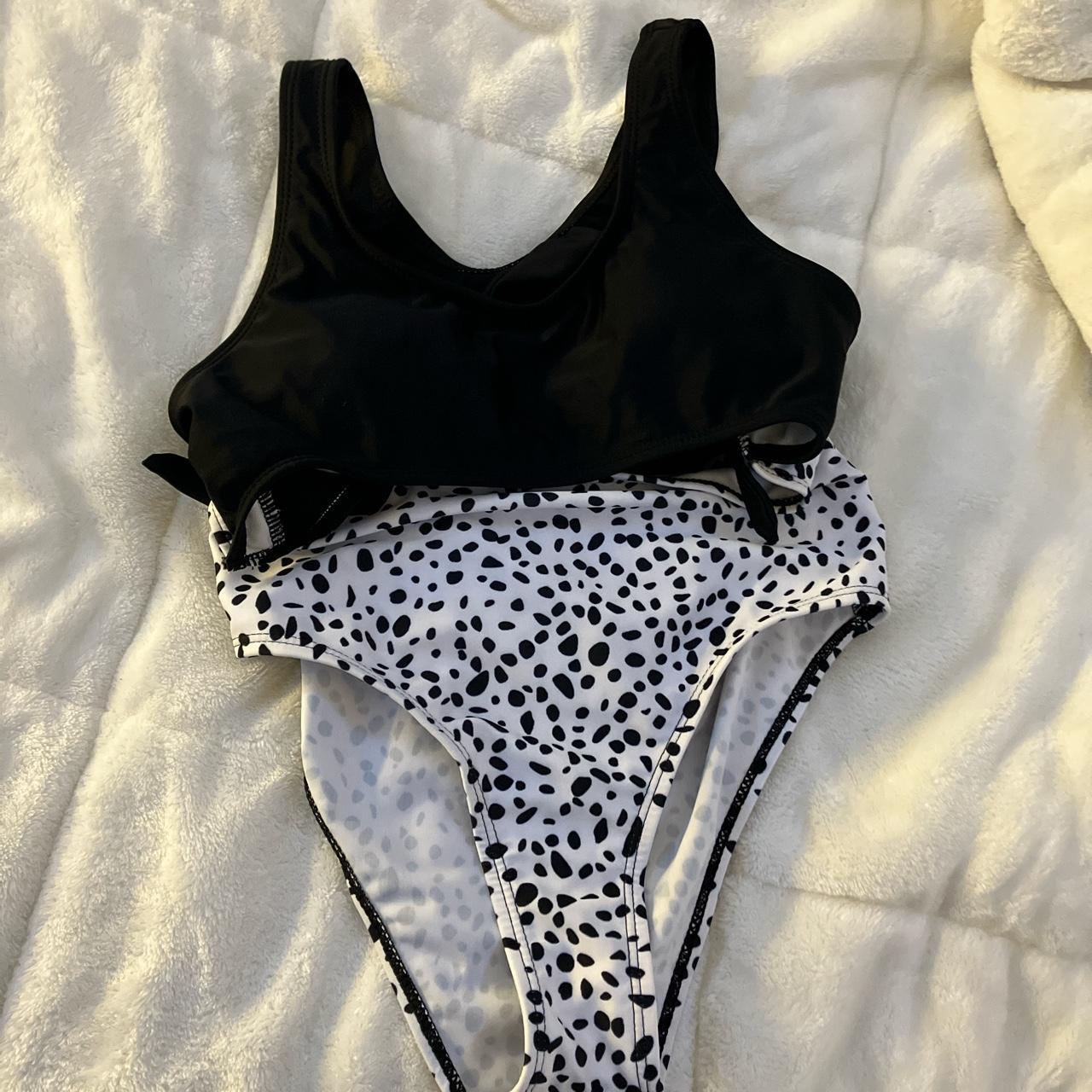 Triangl Black and White Swimsuit-one-piece | Depop