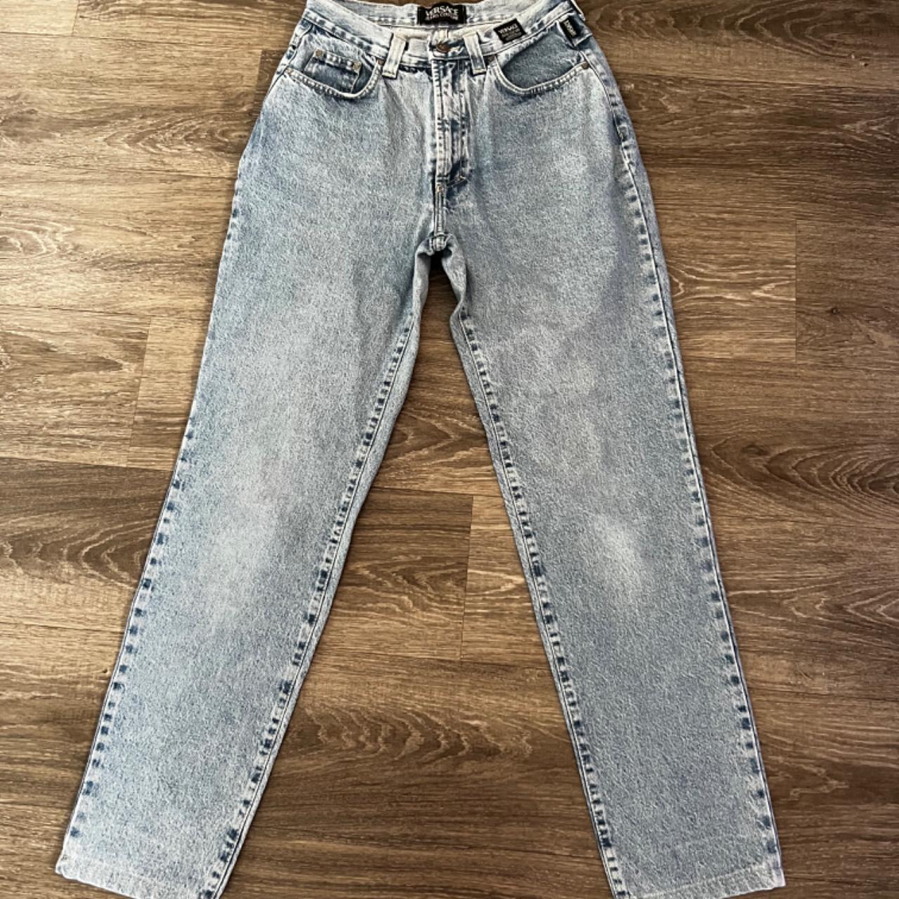 Versace Women's Blue Jeans | Depop