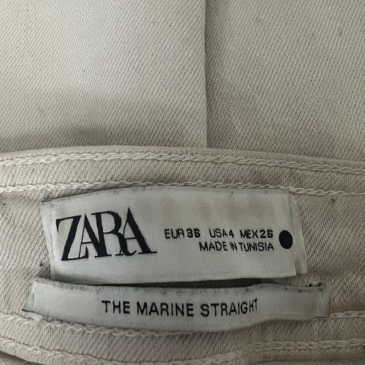 Zara Women's Cream Jeans Depop