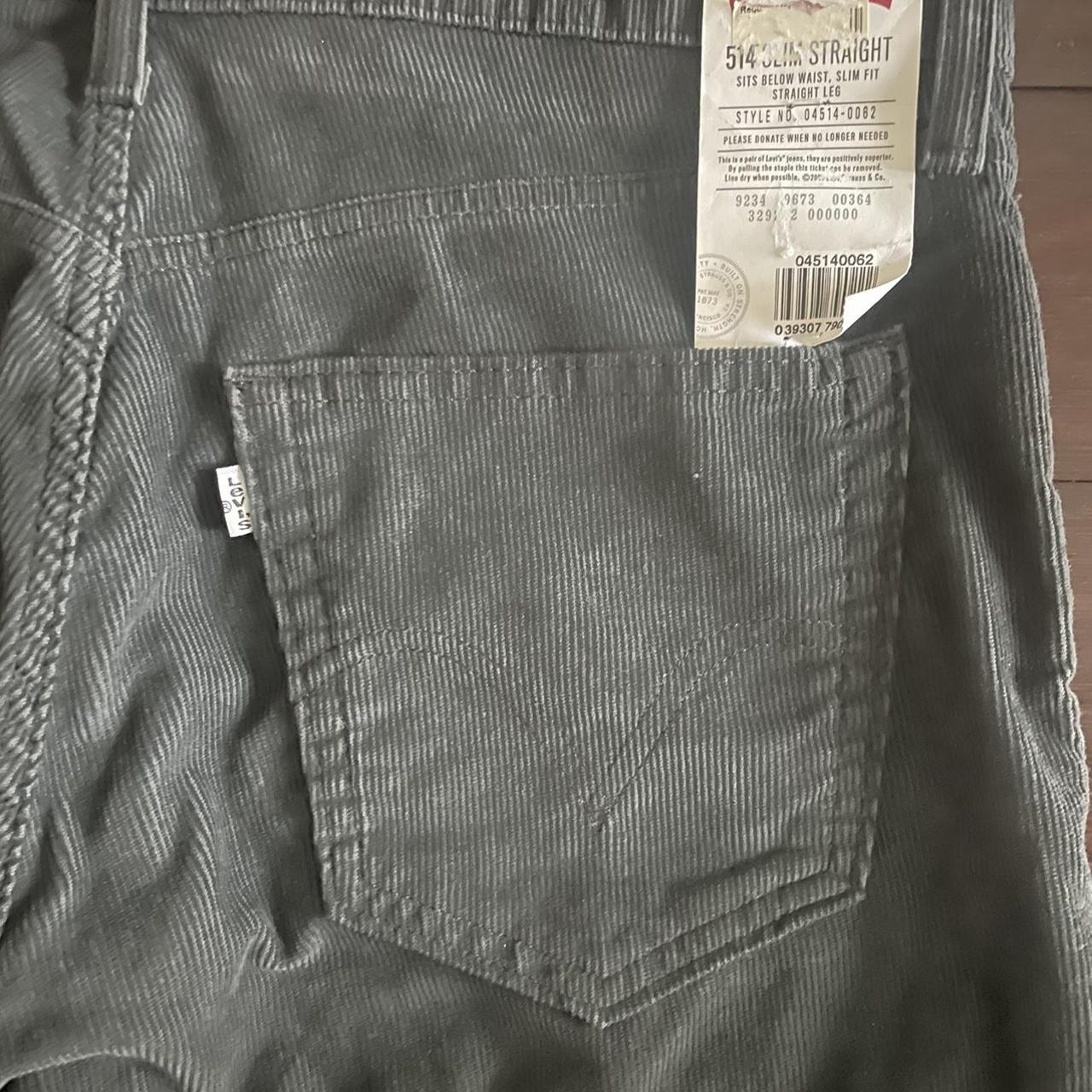 hard dark grey-ish black vintage corduroy pants 33... - Depop