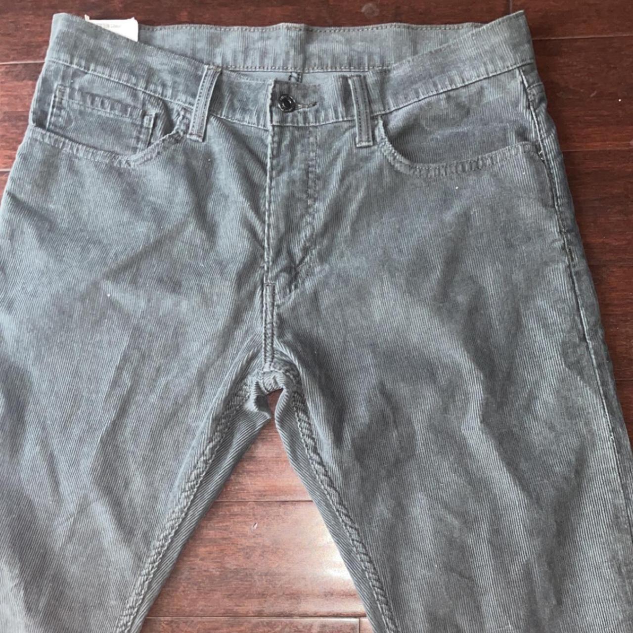 hard dark grey-ish black vintage corduroy pants 33... - Depop