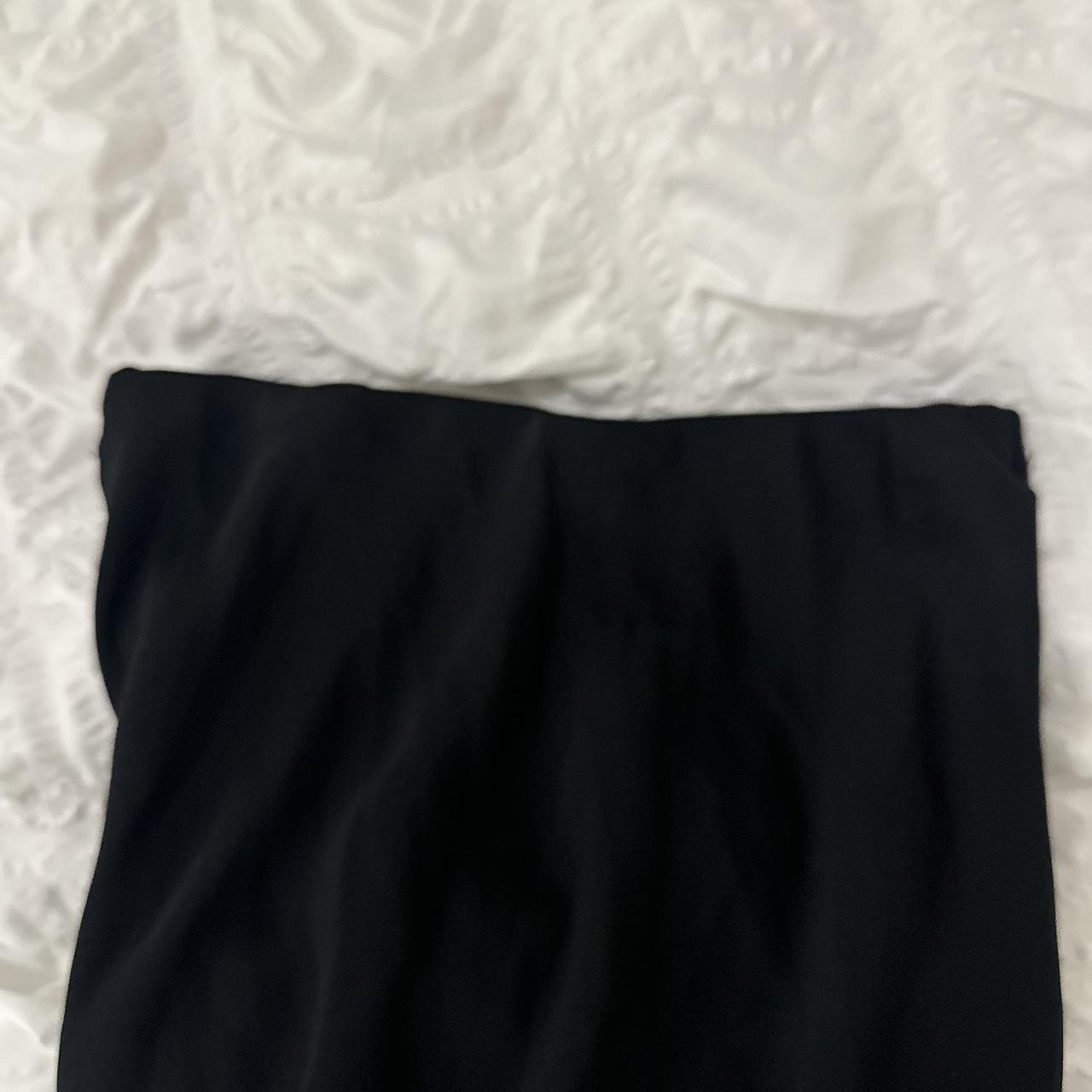 Black Satin Midi Skirt Too Small For Me Depop