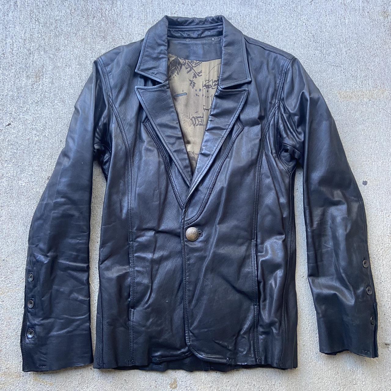 14th Addiction Leather Jacket Size 1 Fits me so... - Depop