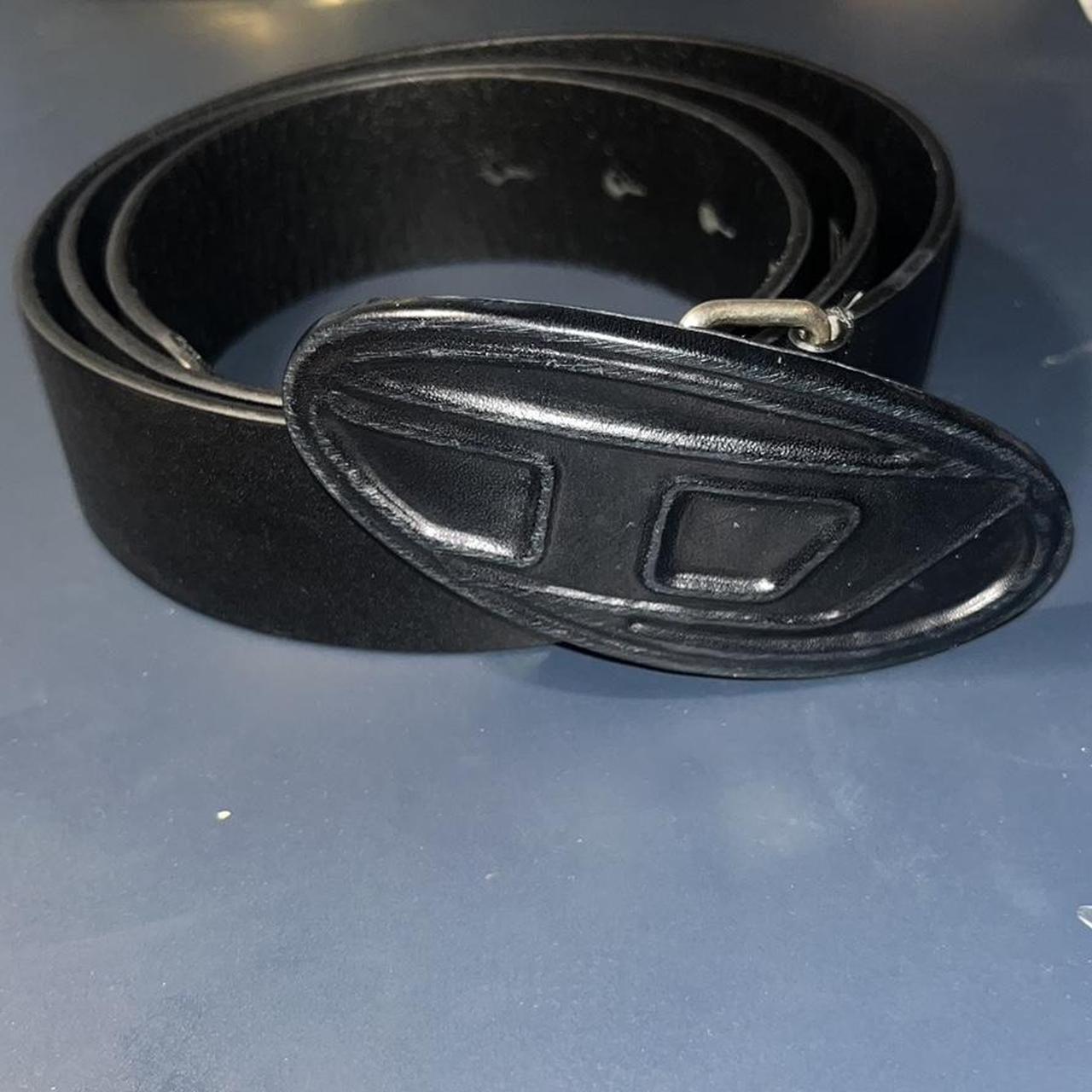 Black diesel belt with tag Full authentic leather... - Depop