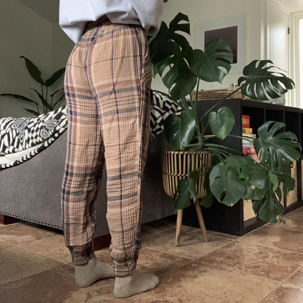 Aerie Plaid Lounge Pants Size Small Adorable brown... - Depop