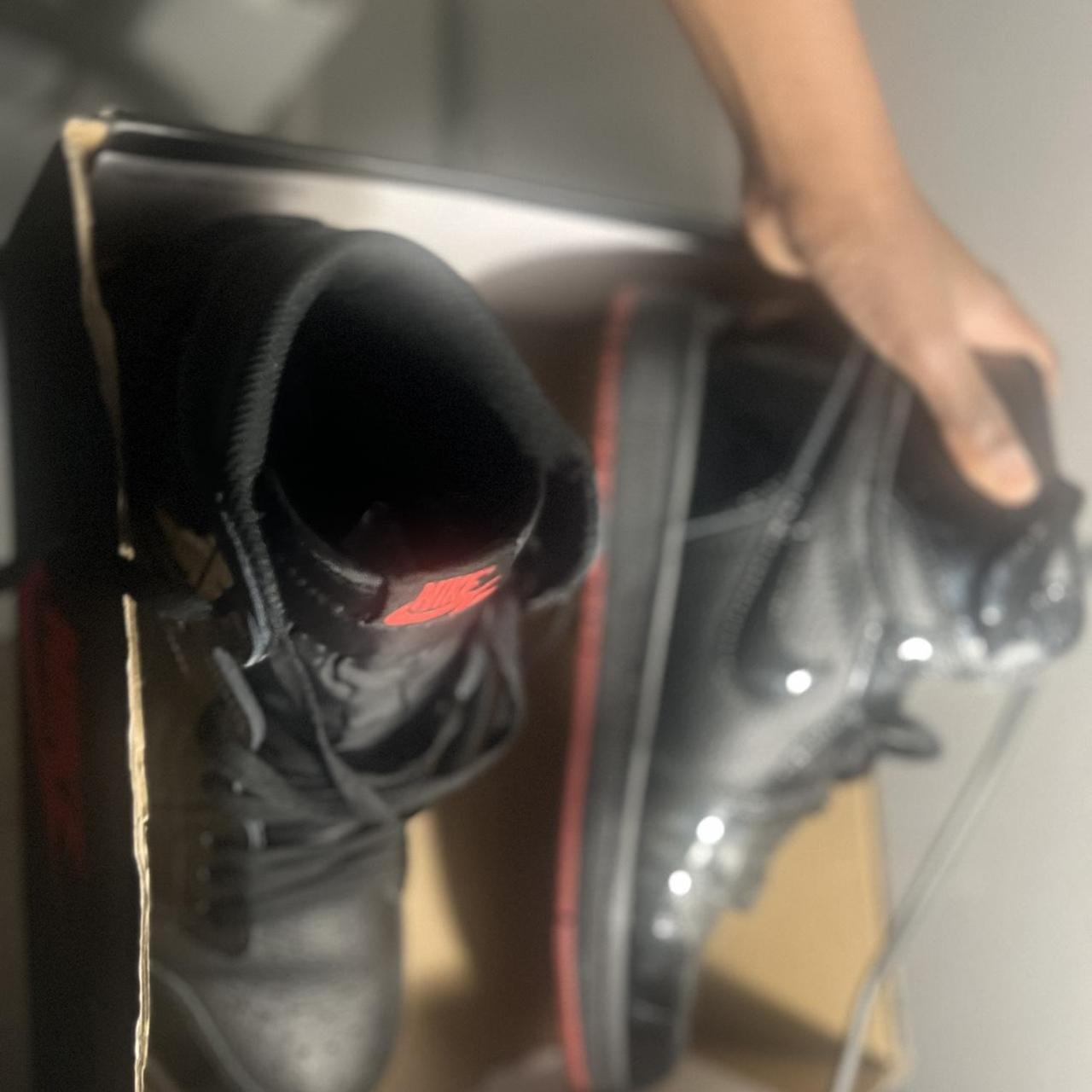 Red and Black Air Jordan 1 Size 12 - Depop