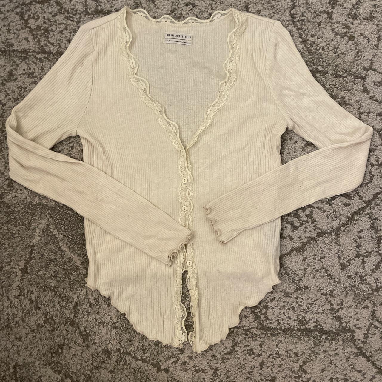 vintage urban outfitters lace cardigan | has a small... - Depop