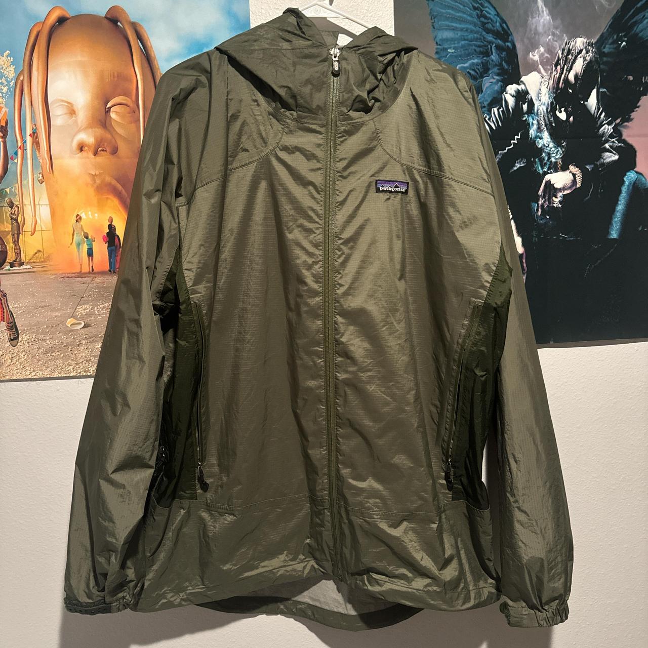 Olive Patagonia Rain Shell Jacket Sz.L Condition