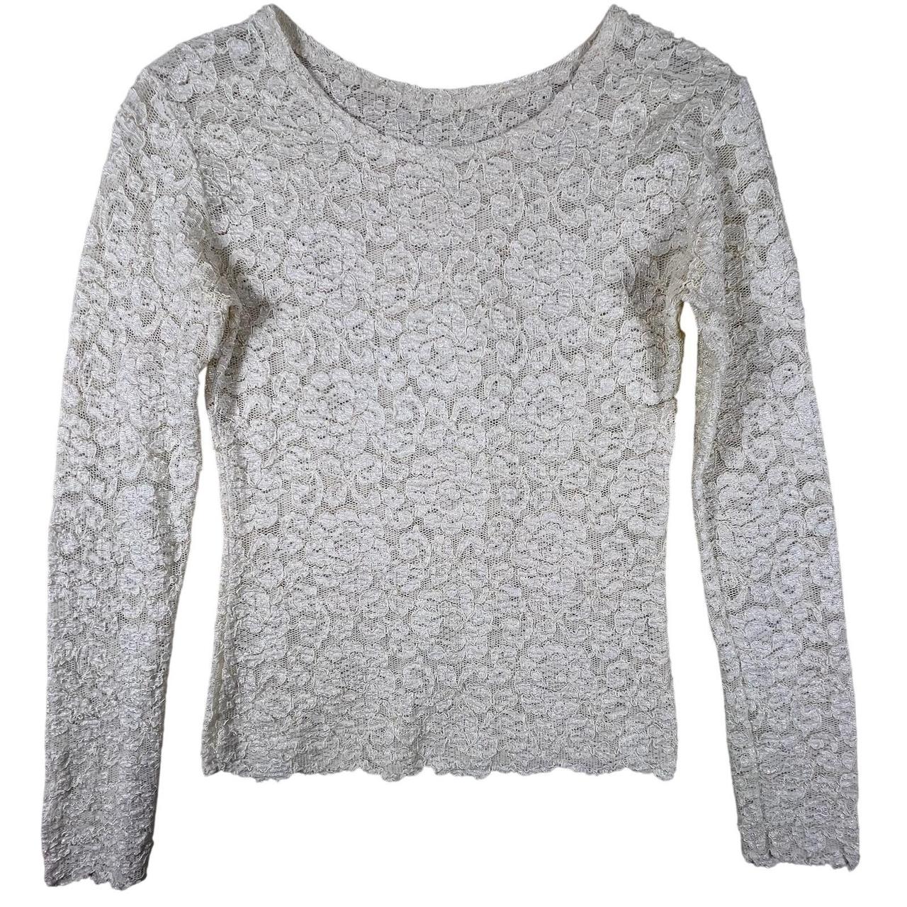 Source Unknown Women's Blouse - Cream - XS – Y2K … - image 3