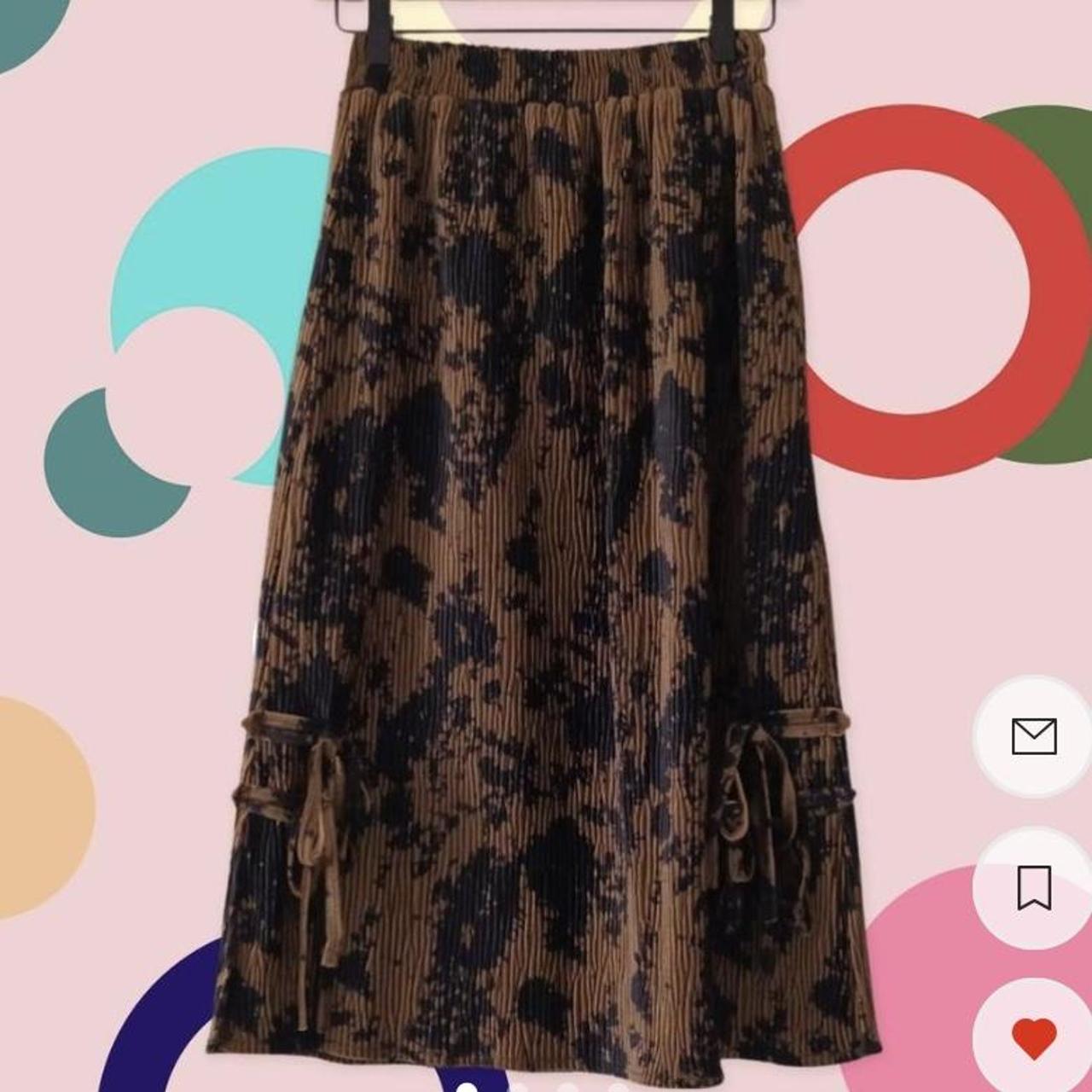 Women's Black and Brown Skirt | Depop