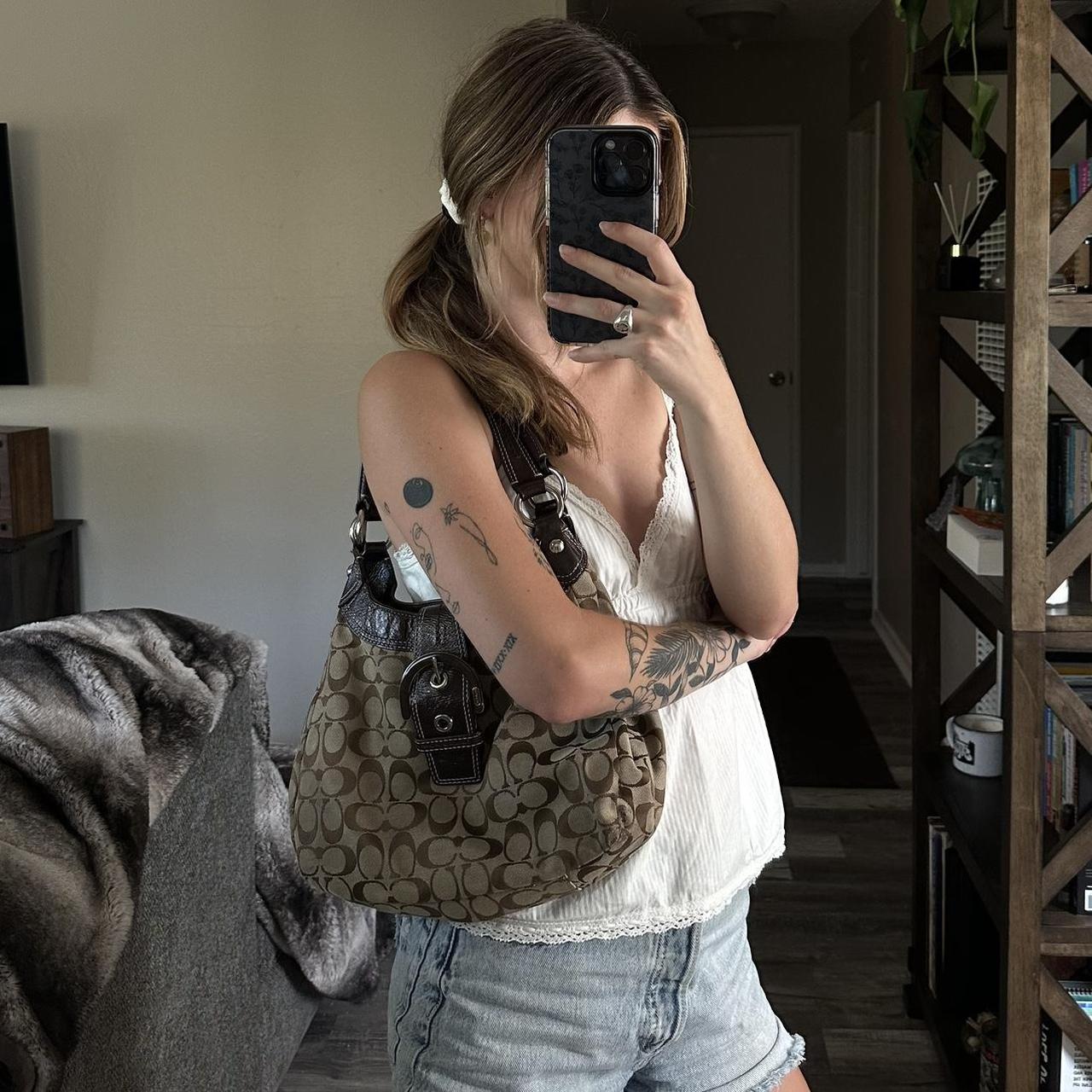 vintage coach ergo hobo bag! flaws displayed | Depop