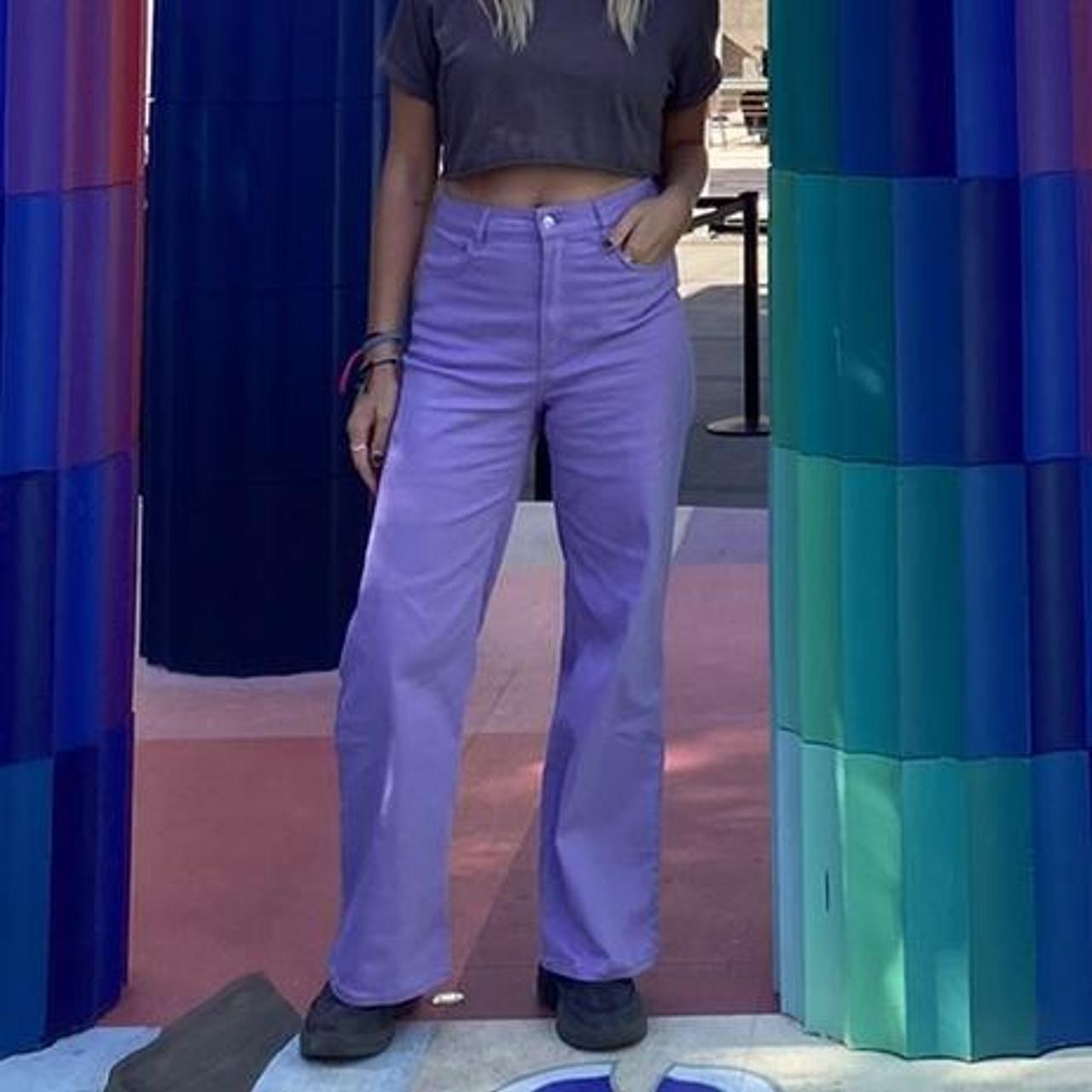 Cute pastel purple mom jeans from H&M. Only worn a... Depop