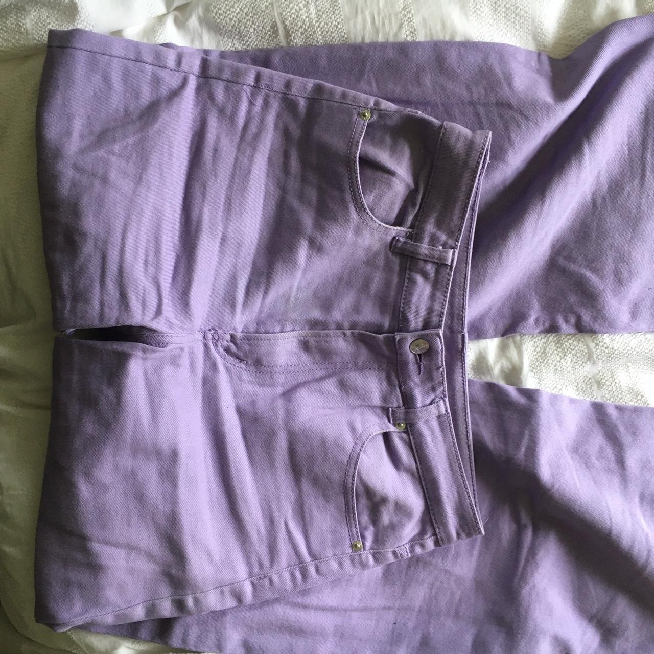 Cute pastel purple mom jeans from H&M. Only worn a... - Depop