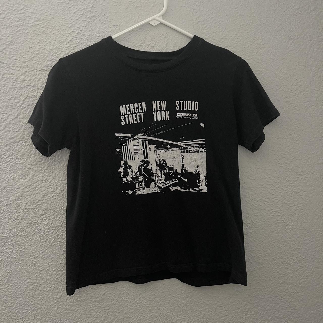 brandy black and white graphic tee one size (fits... Depop