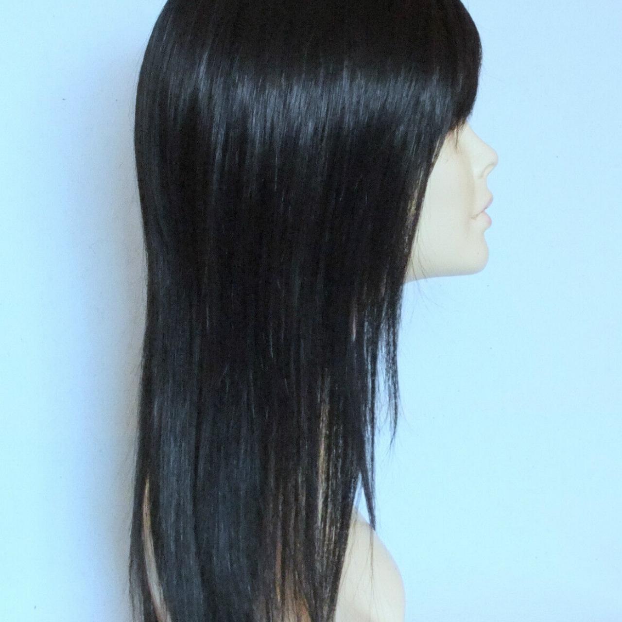 HIGH HEAT RESISTANT SMOOTH LONG HAIR OFF BLACK LADY... Depop