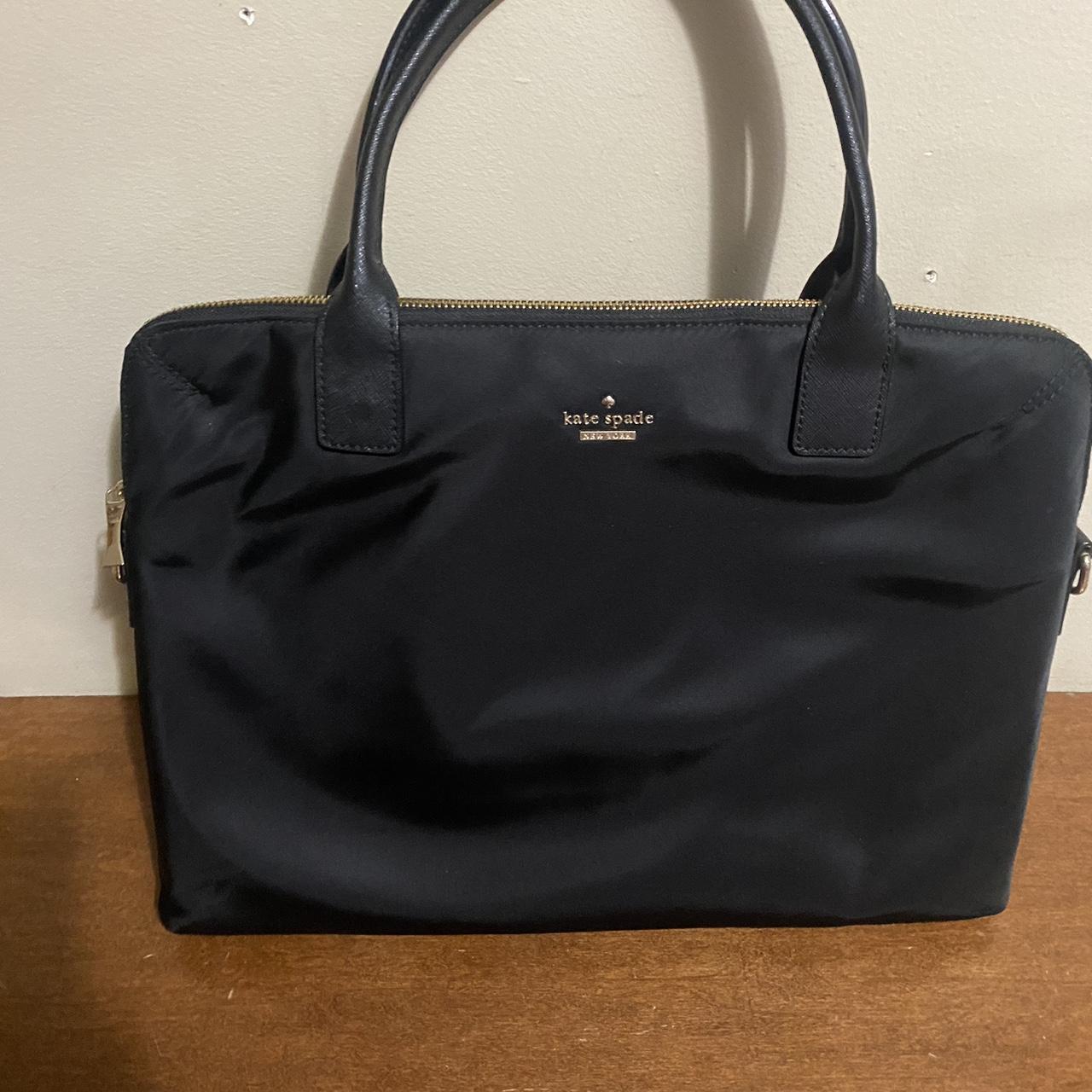 Kate Spade Black Nylon laptop bag Originally $228?... - Depop