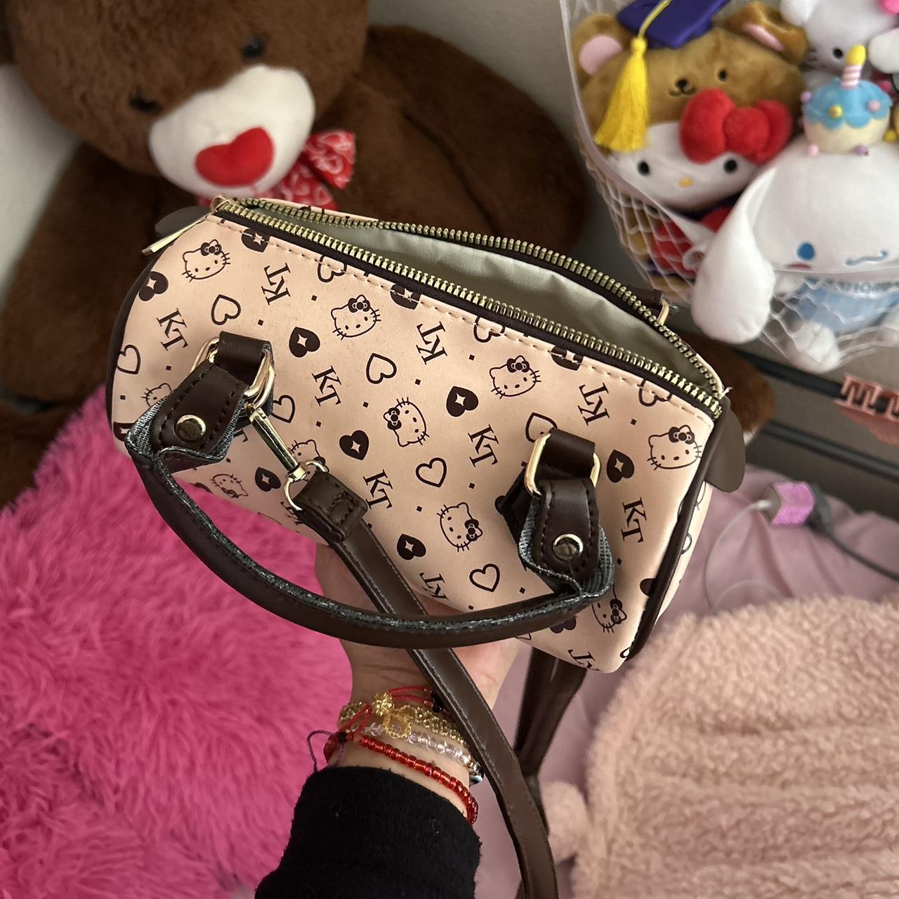 Hello kitty loungefly backpack Metallic hot pink - Depop
