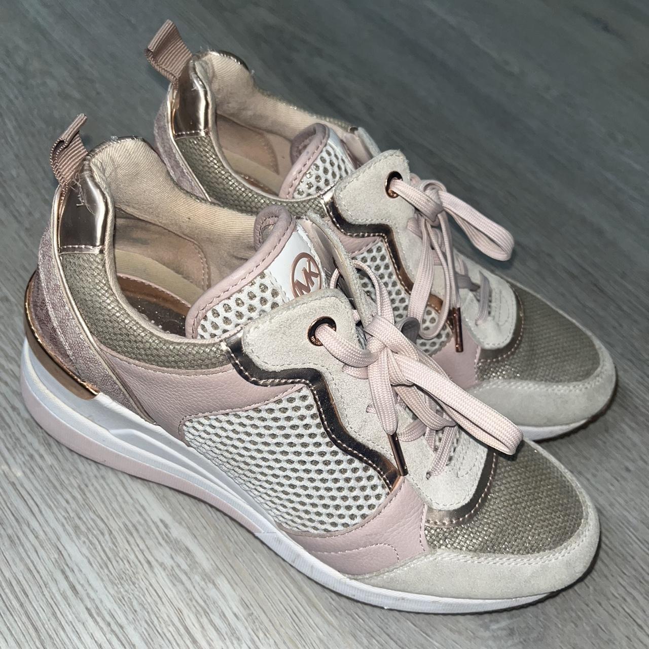 Michael kors rose gold tennis shoes online