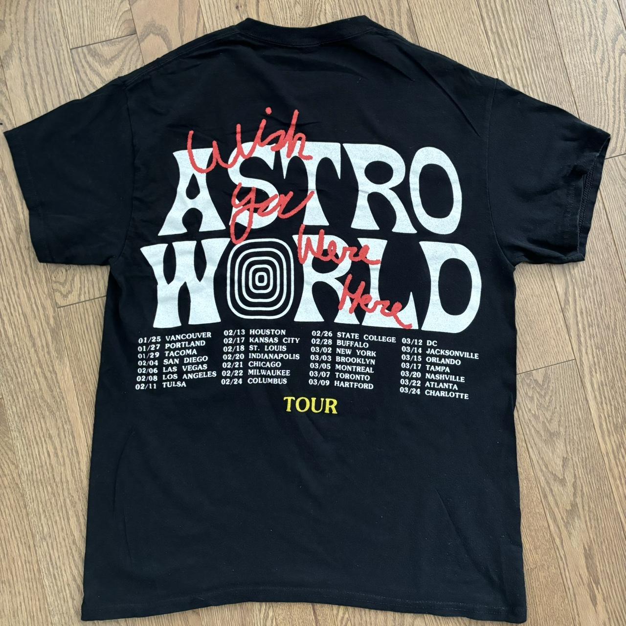 ASTROWORLD outlet Wish You Where Here Tour 01/25 to 03/24 Vancouver to Charlotte black