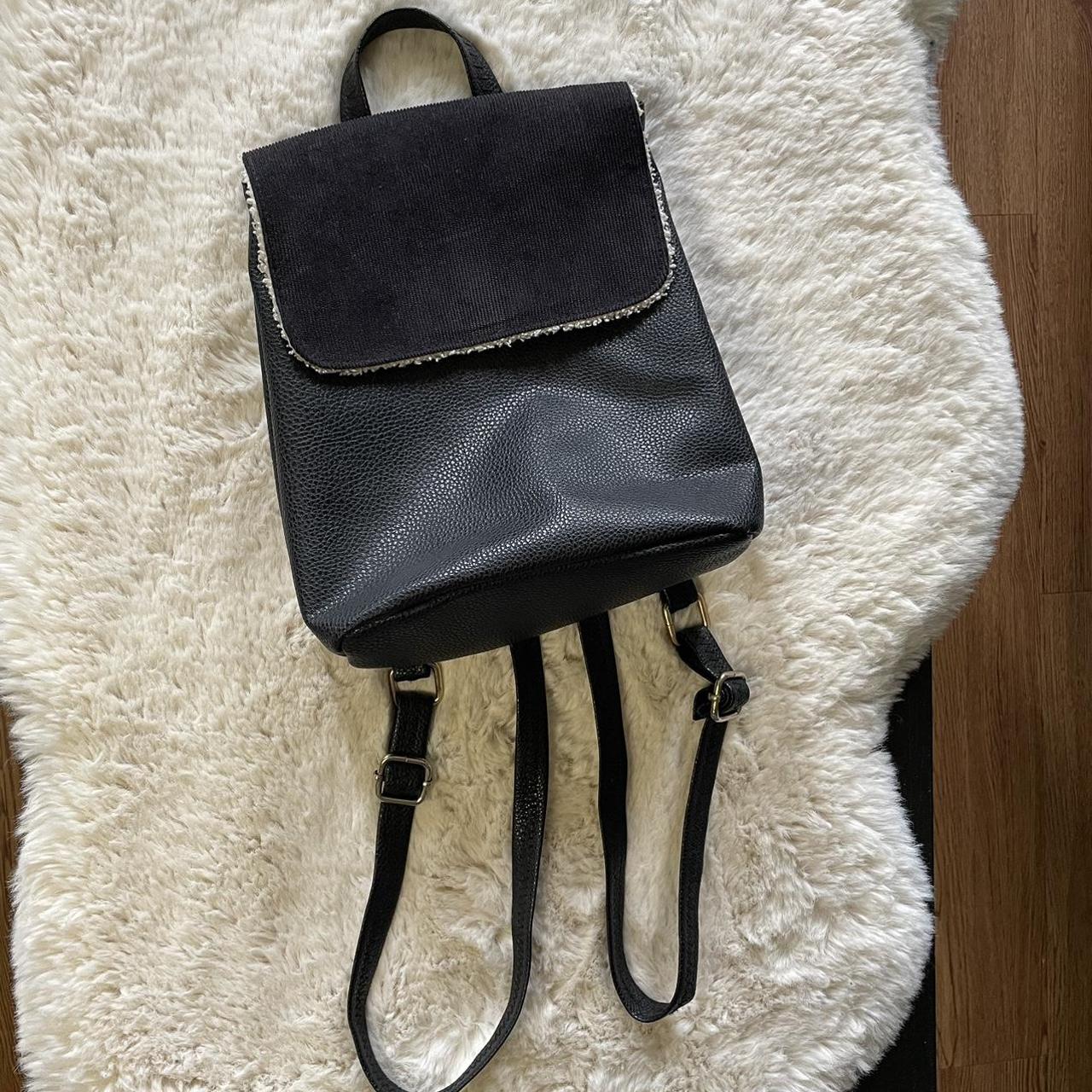 Convertible Crossbody Backpack Purse Black Vegan Leather Shoulder Bag -  Purple Leopard Boutique