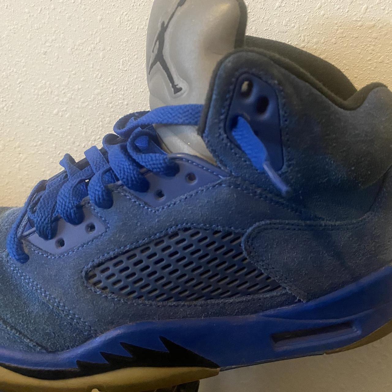 Blue suede Jordan 5s, THROWING IN the Jordan 10s... Depop
