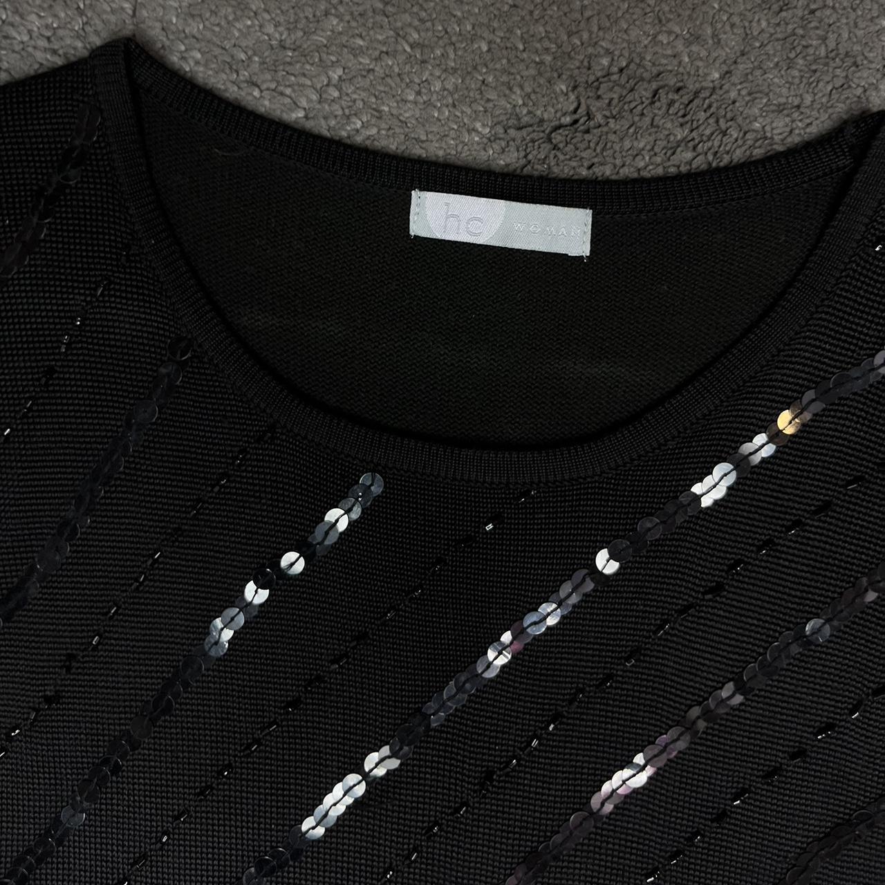 Women's Black and Silver Vest Depop