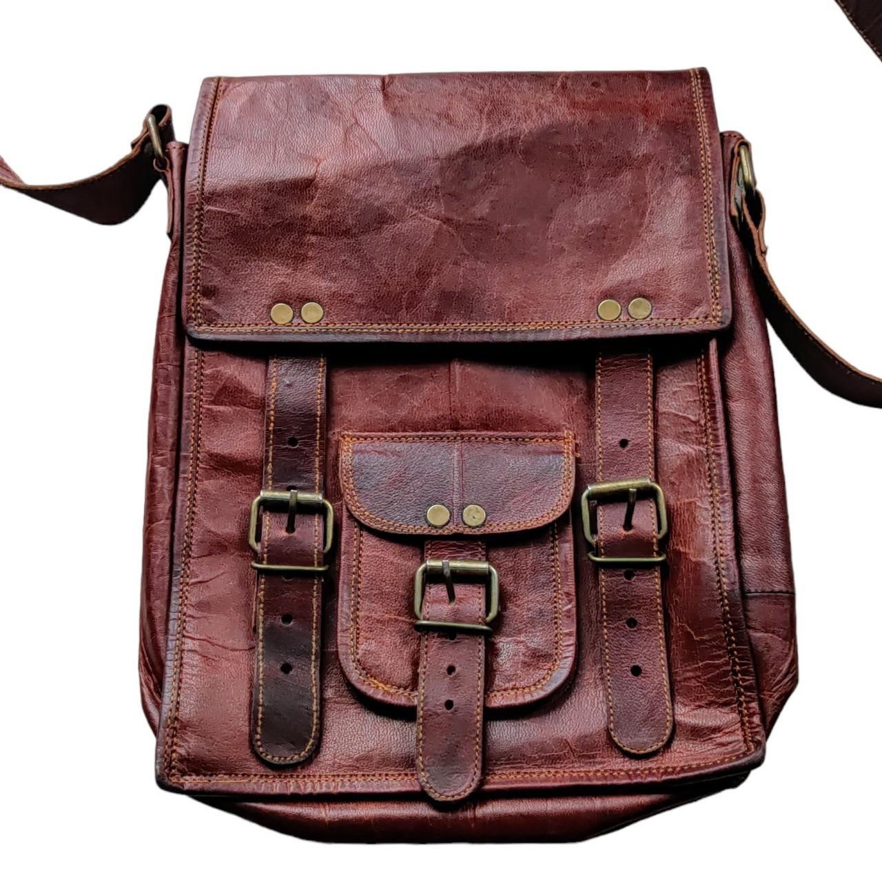 KOMAL'S Passion Leather Handmade Crossbody Messenger... Depop