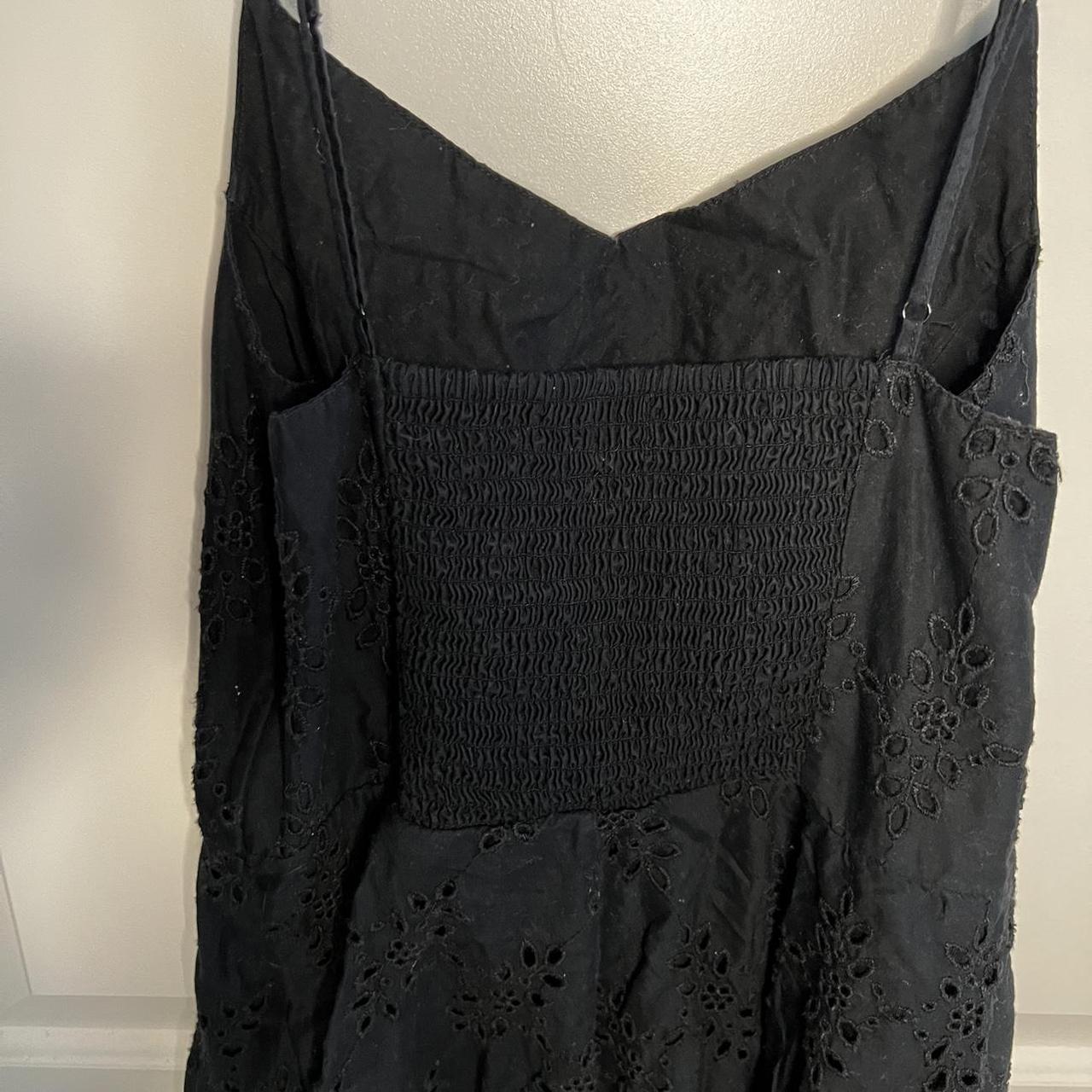 Embroidered black summer old navy dress Size medium... - Depop