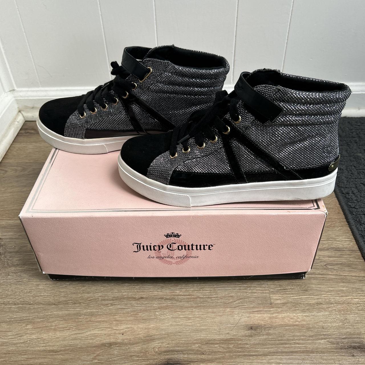 Y2K Juicy Couture Vans style high top tennis shoes. Depop