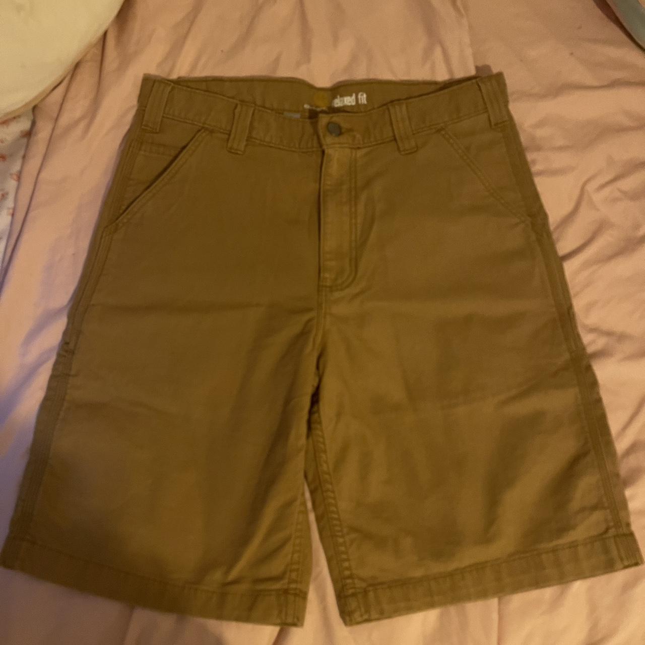 Carhartt Men's Khaki Shorts Depop