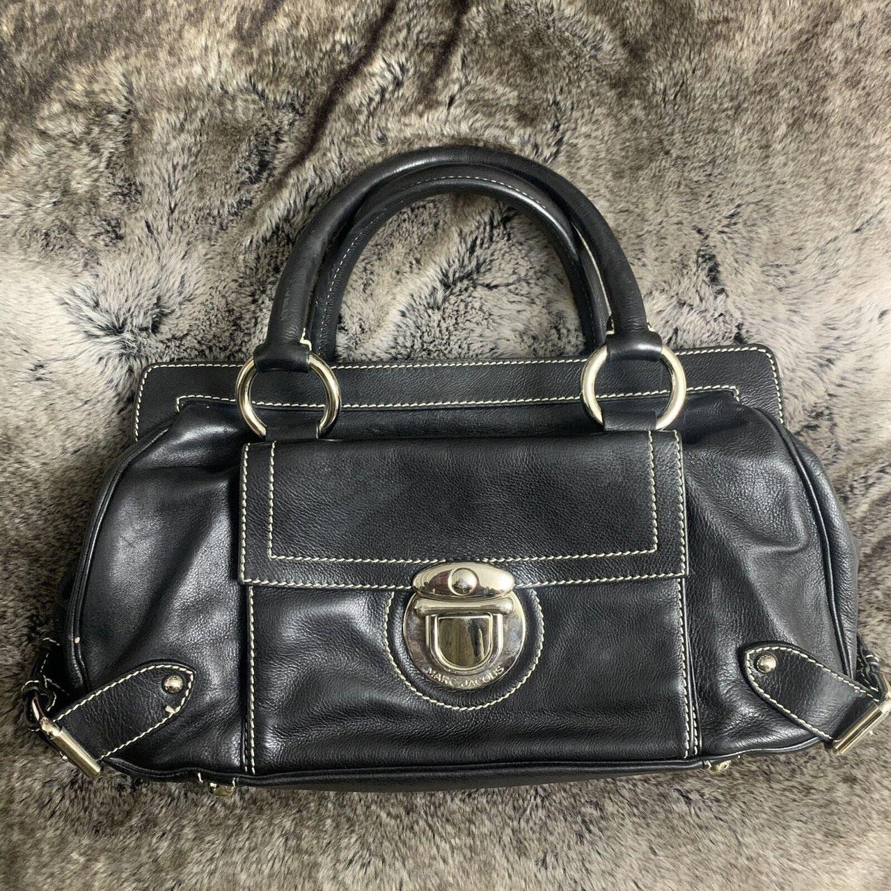 Marc on sale jacobs black leather satchel