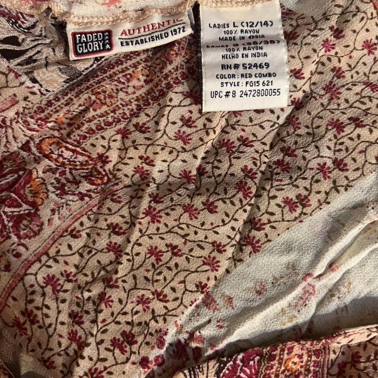 Faded Glory Women's Blouse - Pink/Multi - L – Vin… - image 3