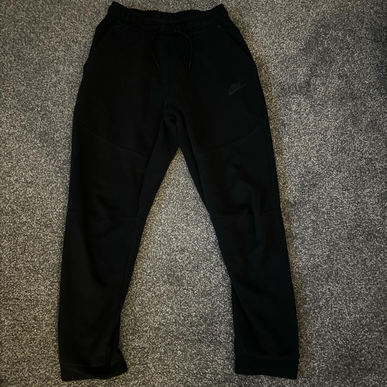 Black old season tech fleece joggers junior Size xl... - Depop